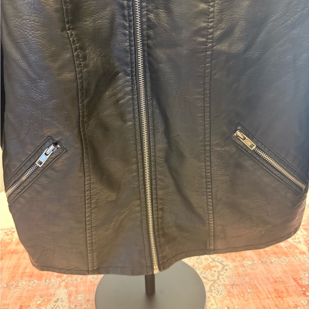 Torrid Black Leather Moto Jacket for Women - Picture 3 of 7